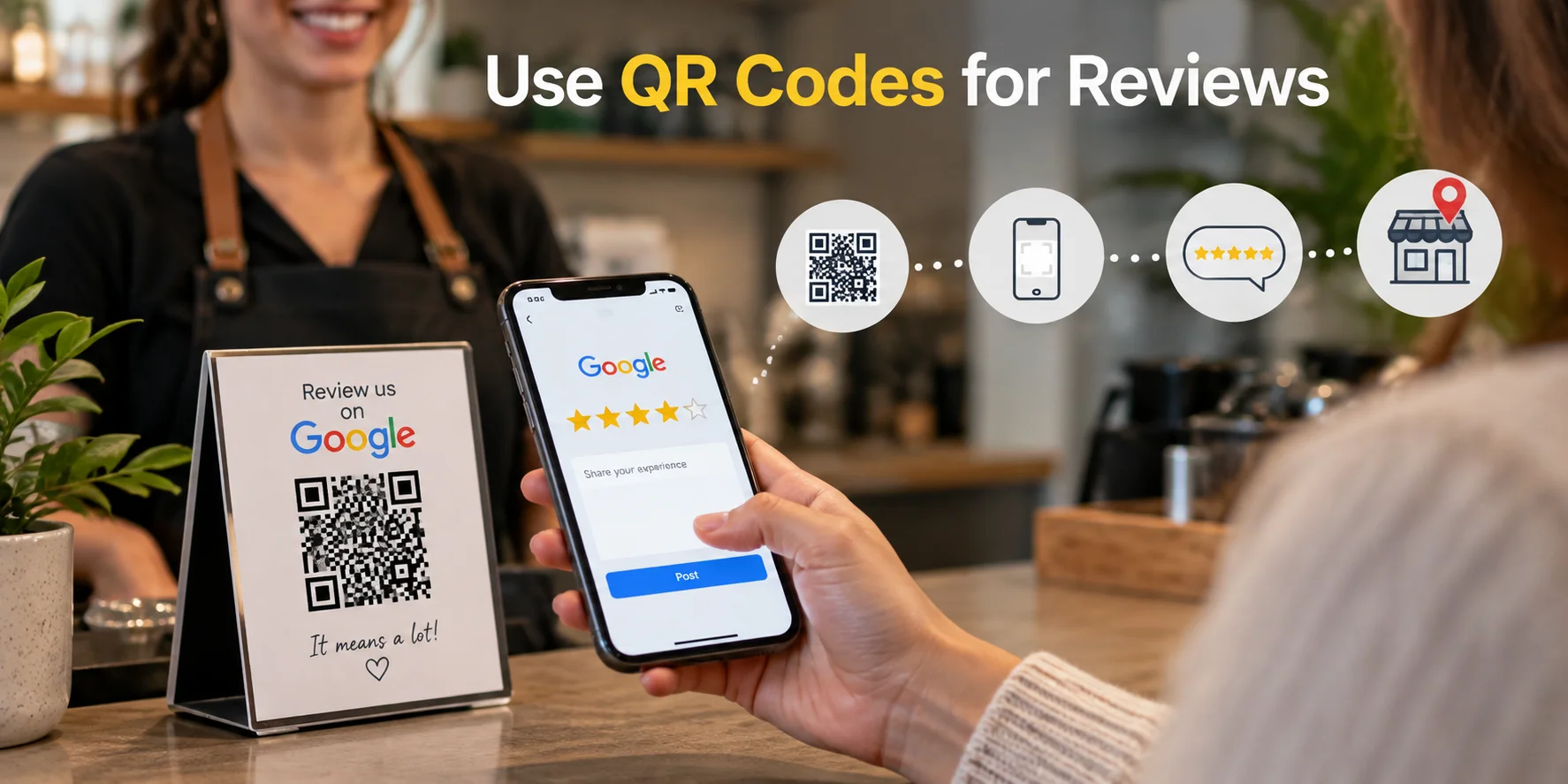 Use QR code for Reviews